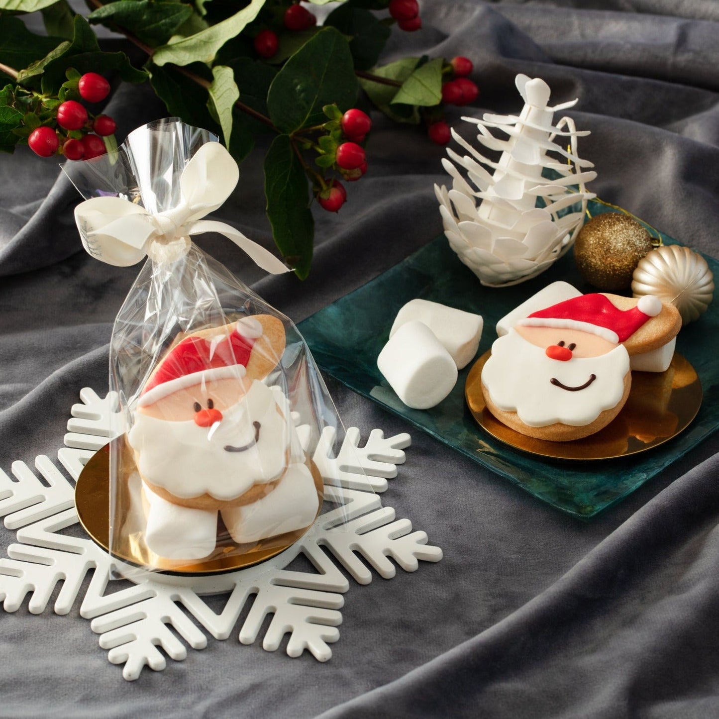 Santa Claus Icing Cookies with Marshmallows (1 pc) 聖誕老人棉花糖糖霜曲奇 (1件)