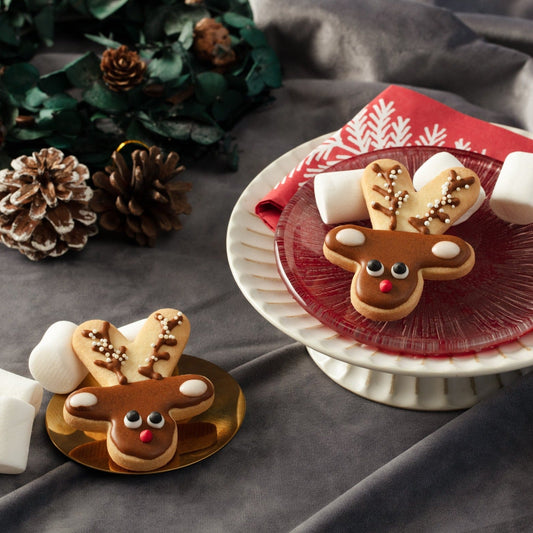 Reindeer Icing Cookies with Marshmallows (1 pc) 馴鹿棉花糖糖霜曲奇 (1件)